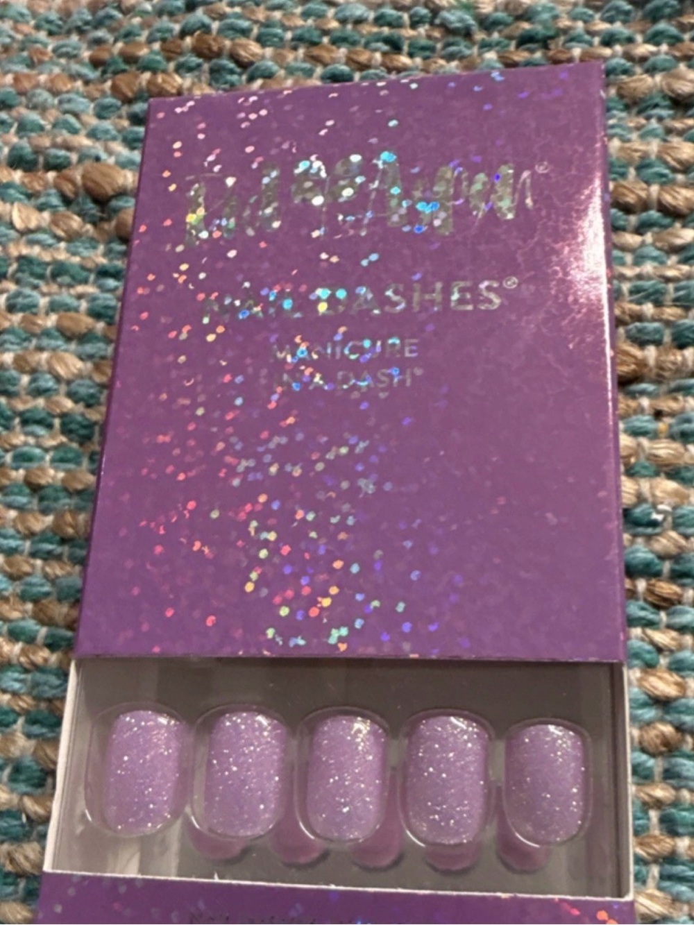 Lavish Lashes Purple Glitter Press-On Nails